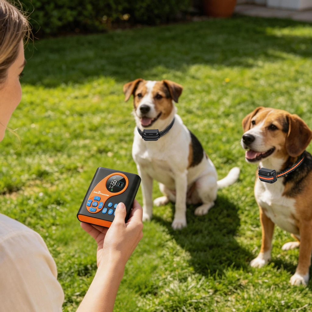 2 en 1 sans fil système de clôture de chien avec collier d'entraînement Invisible de clôture de chien IP68 étanche