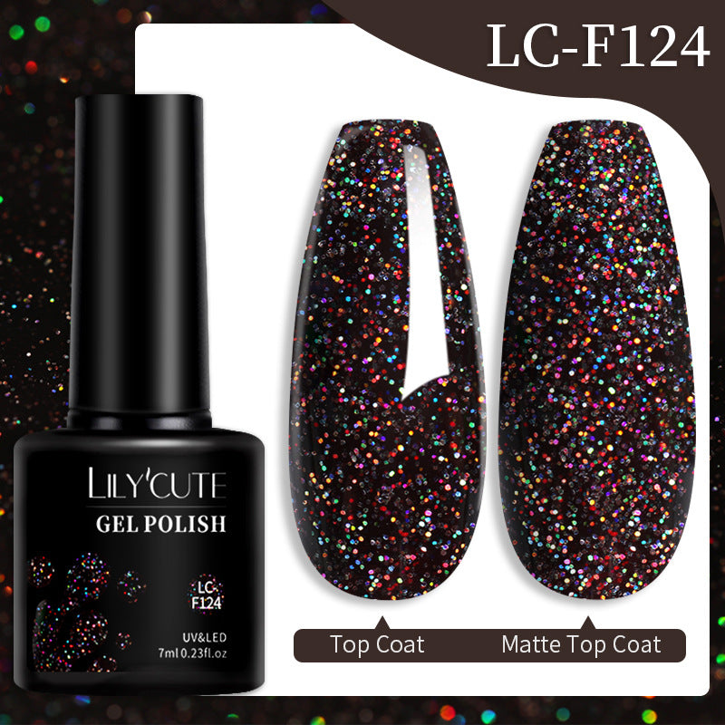 Jeu populaire Glitter Colle d'ongle de couleur solide