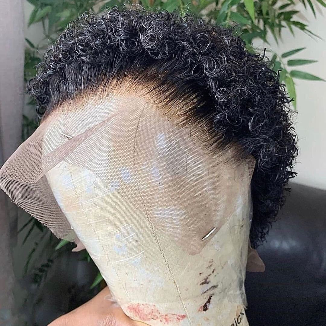 Perruque en dentelle avant véritable coupe cheveux