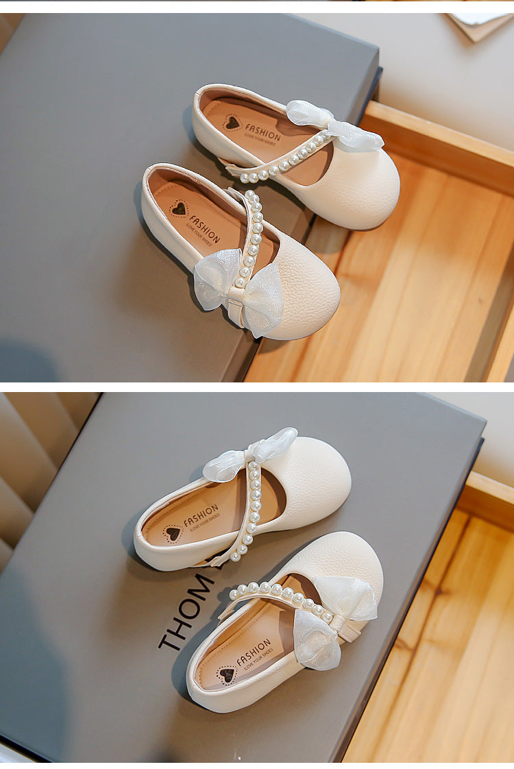 White Pearl Petite fille Bébé Princesse Chaussures