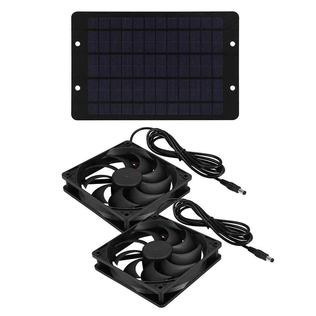 Kit de ventilateur d'échappement à énergie solaire 10W 12V Solar Panel Kit de ventilateur double pour serre de poulet