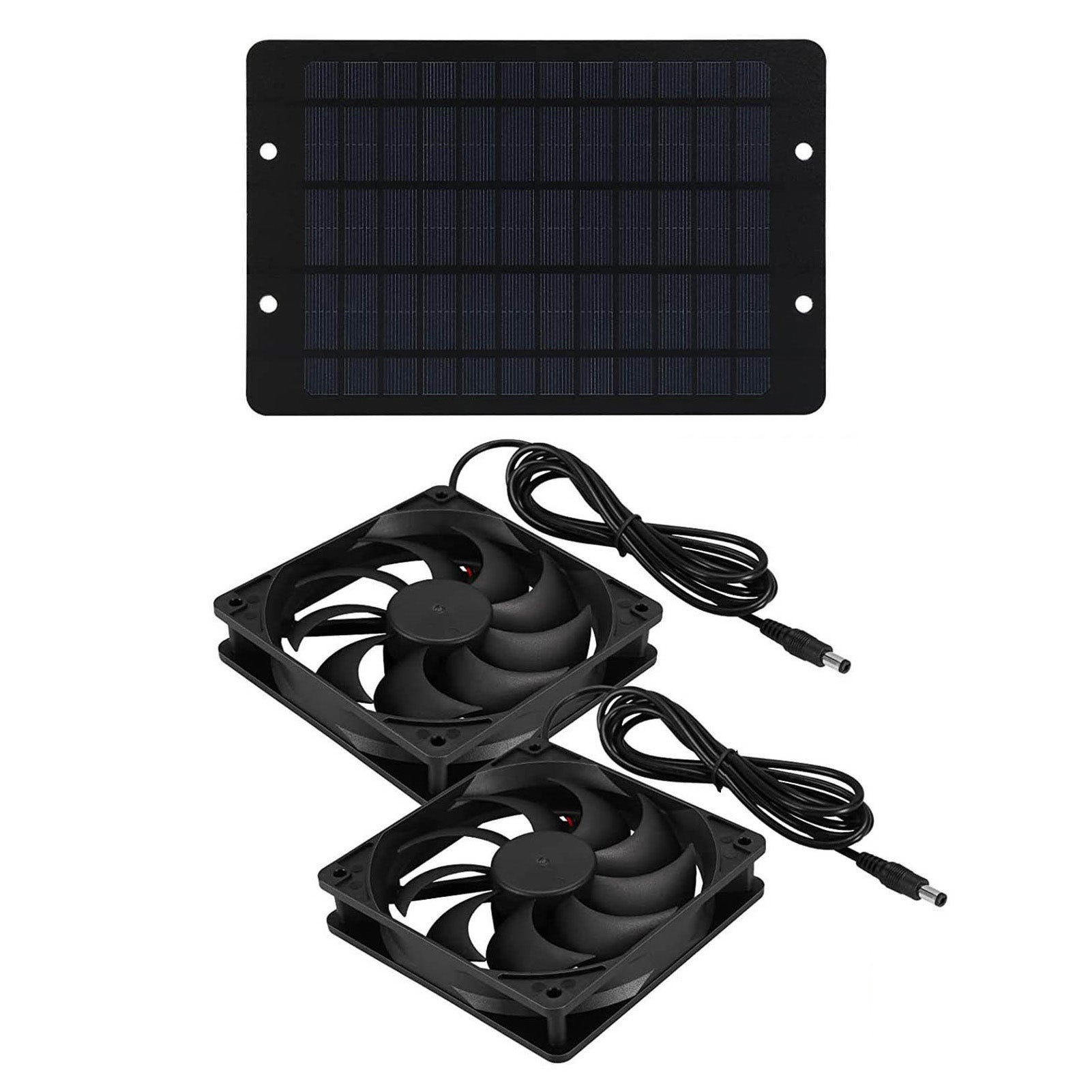 Kit de ventilateur d'échappement à énergie solaire 10W 12V Solar Panel Kit de ventilateur double pour serre de poulet