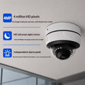POE Surveillance Camera, Domehemispherical, Indoor, 4-megapixel High Definition