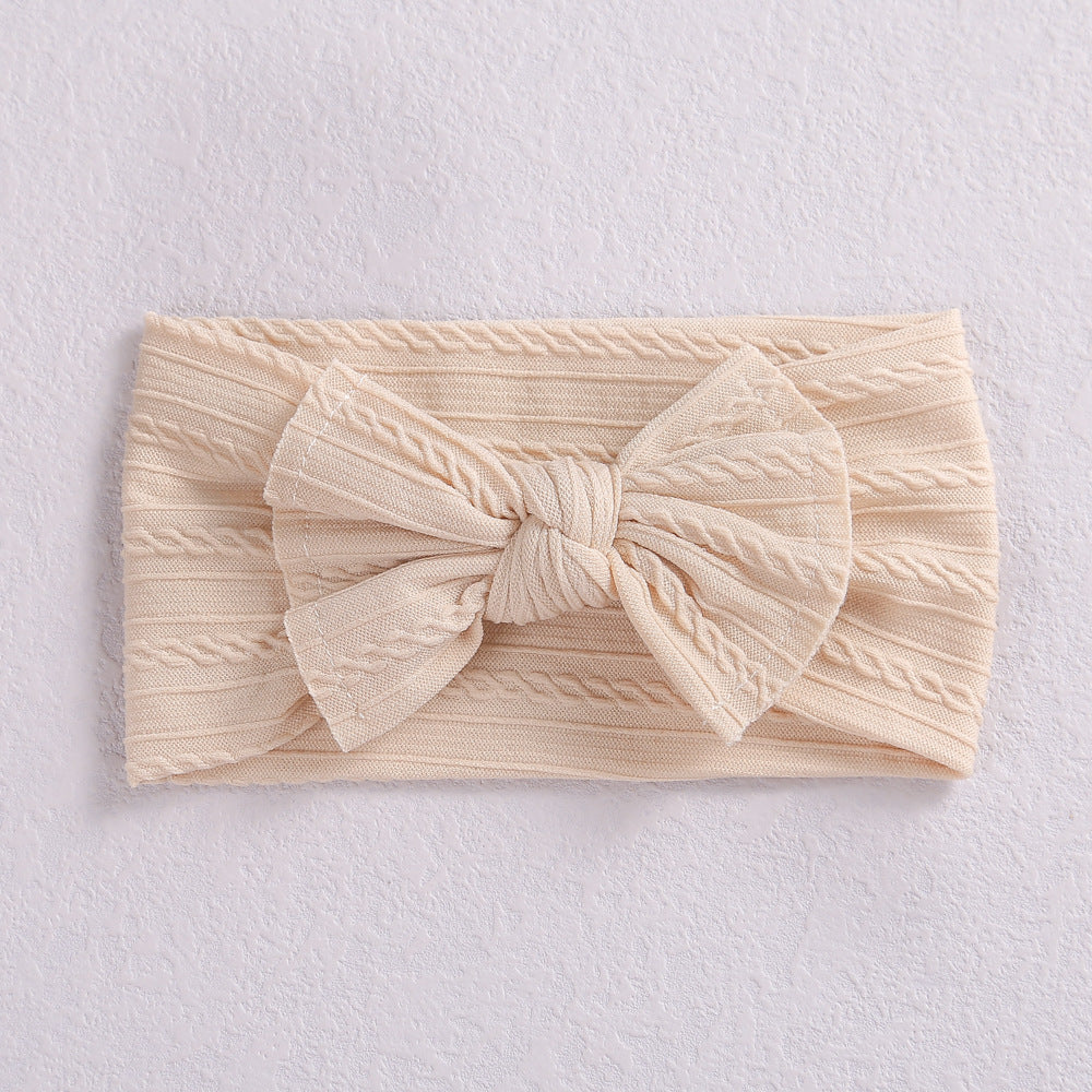 Accessoires pour cheveux bébé Tête élastique Bande passante Edge Nylon Bow Bandeau pour enfants