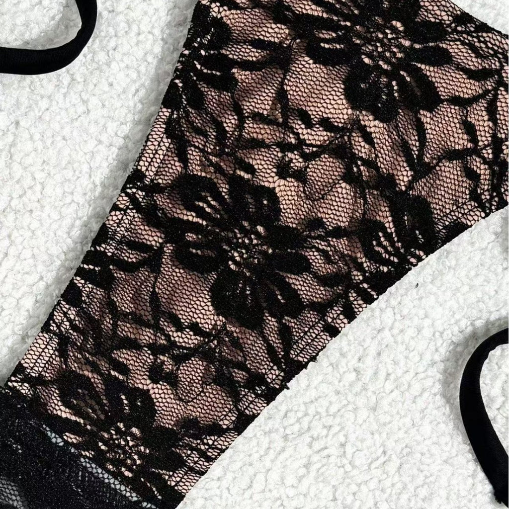 Femmes Dentelle Bikini Maillot de bain en trois parties