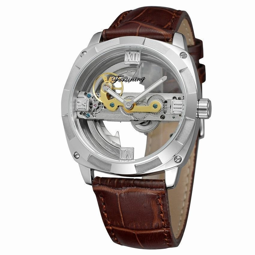 Business Casual Fashion Montre Homme Imperméable Tourbillon Automatique Mécanique
