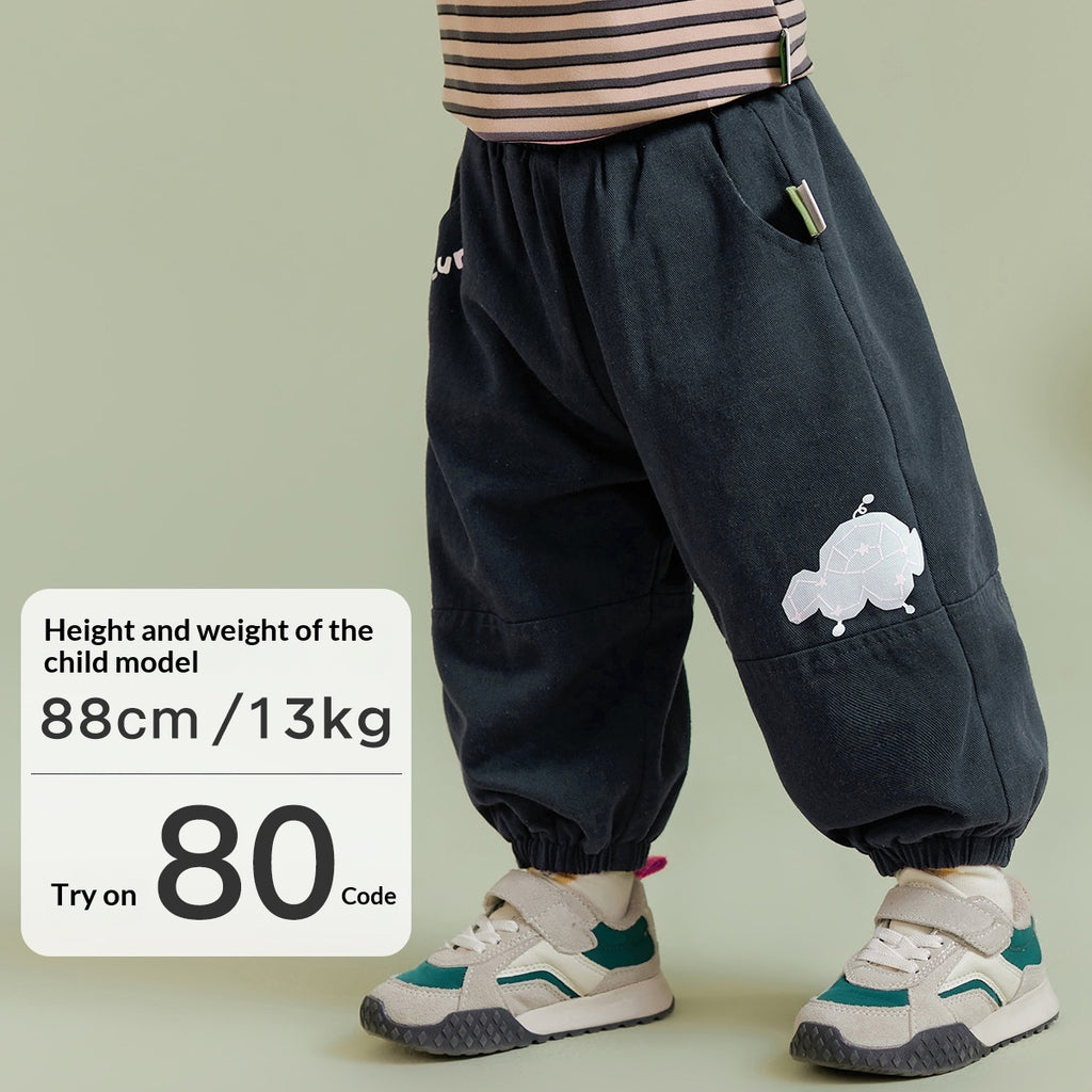 Pantalons pour enfants Jogger à jambes droites de couleur solide