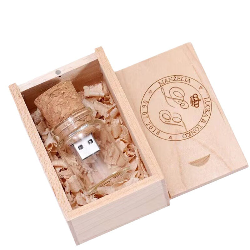 Disque USB de bouteille de drift en bois