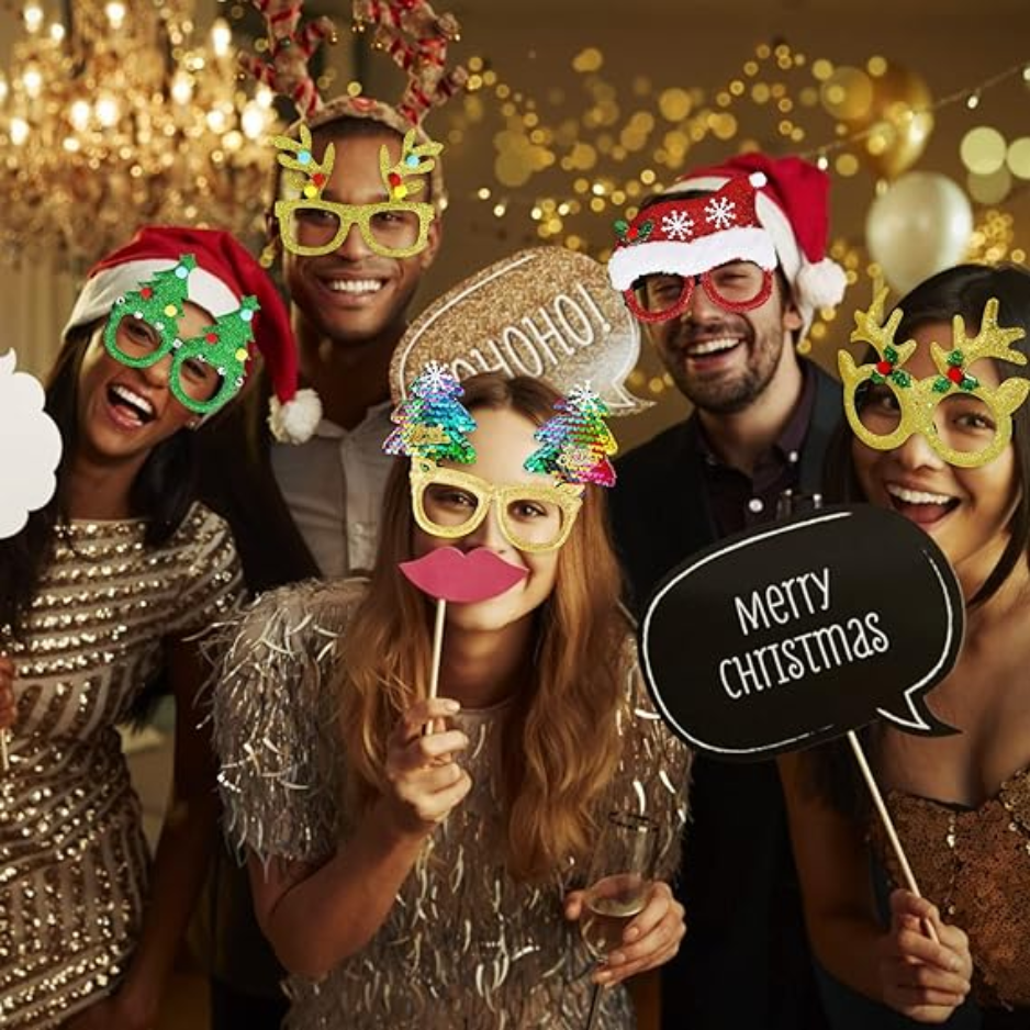 12Pcs Verres de Noël Accessoires Favoris de la fête pour les enfants