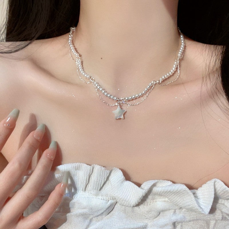 Niche Delicate Faux Pearl Collier Femmes Élégant Tempérament Haut de gamme Choker Sw
