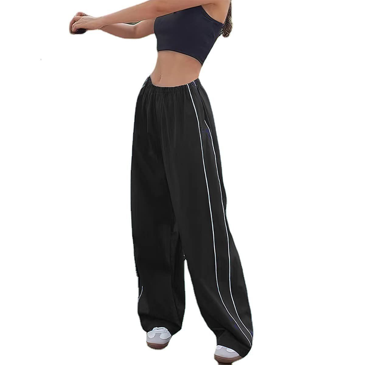 L'été des femmes arrivée Unique cordon latéral Casual élastique taille multi couleur pantalons longs