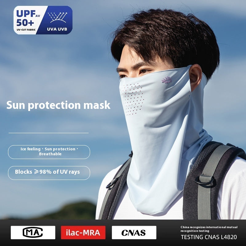 Masque du soleil Écharpe de soie de glace pleine face pour hommes