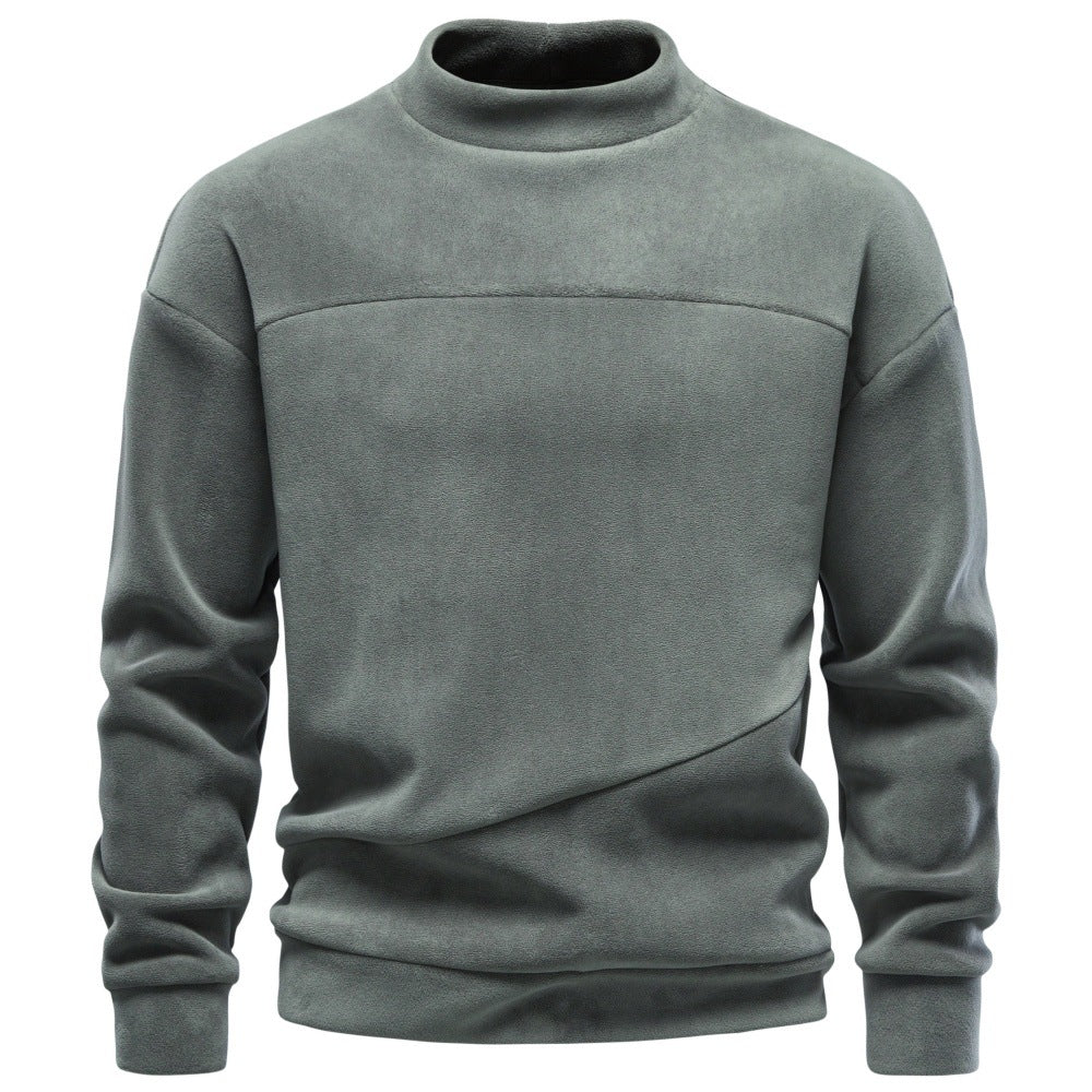 Oulizhong Mock-neck Epaule goutte Hommes Loungewear Hoodie