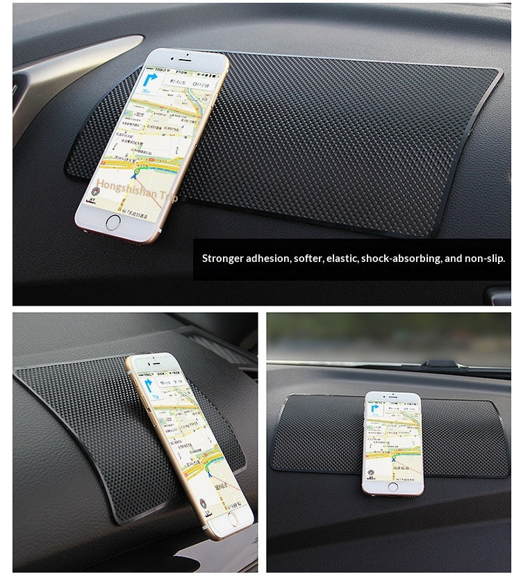 Tapis de rangement antidérapant de voiture - Plaque d'organisateur de tableau de bord en silicone pour les clés de pièces de téléphone - Univers
