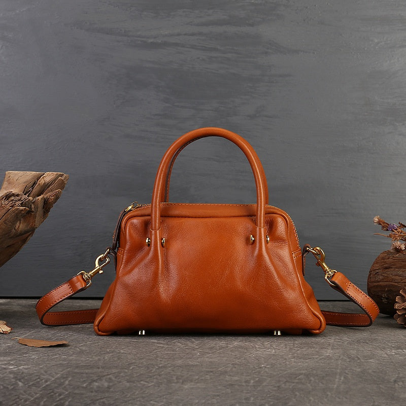 Véritable sac de rangement en cuir Artistique chinois style Versatile Crossbody Design