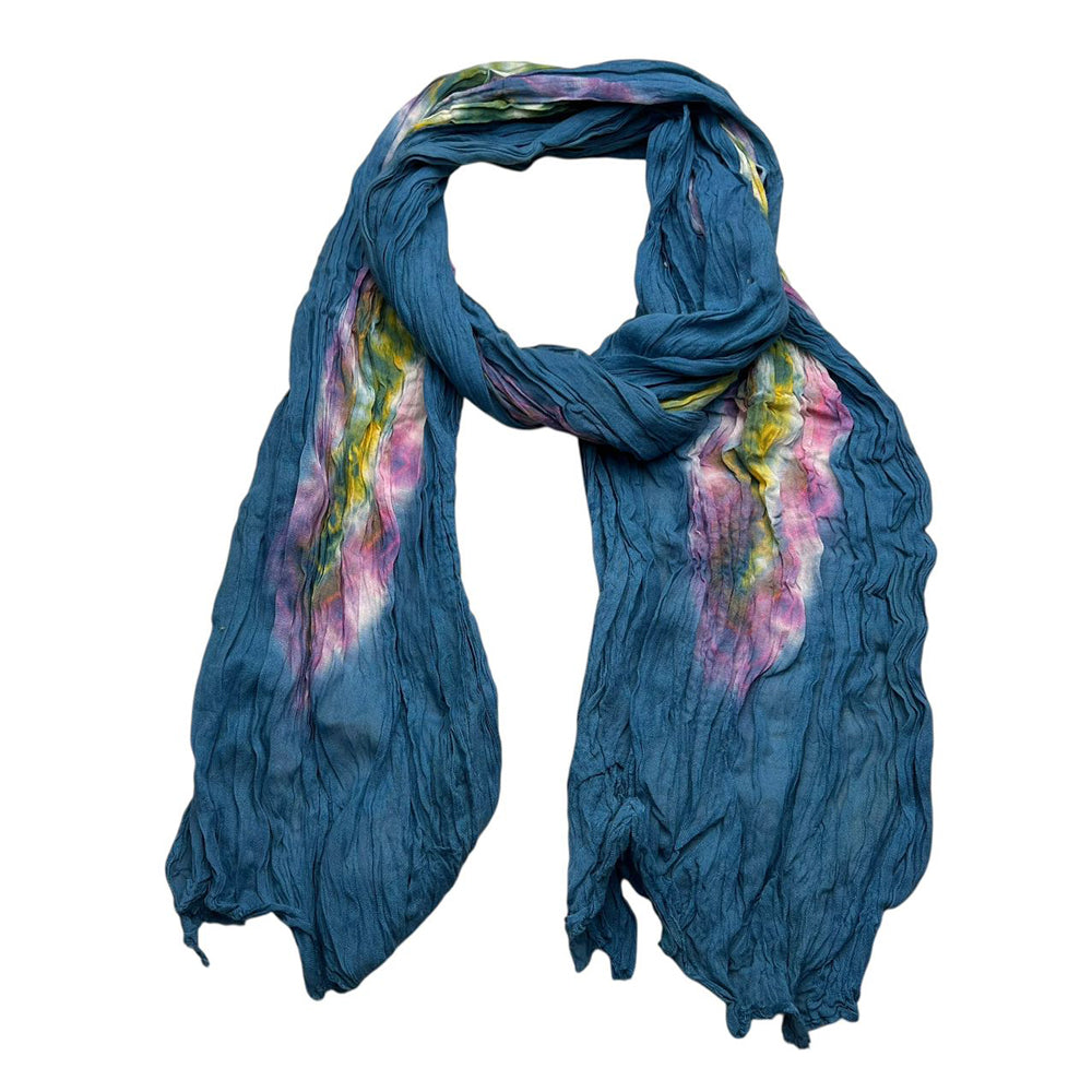 Écharpe de coton à cravate turquoise 2pcs