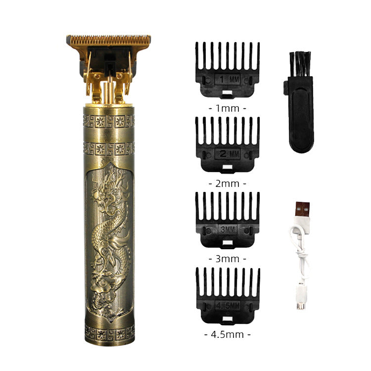 Trim électrique de coupe de cheveux en métal Clippers Bouddha Tête Dragon Et Phoenix