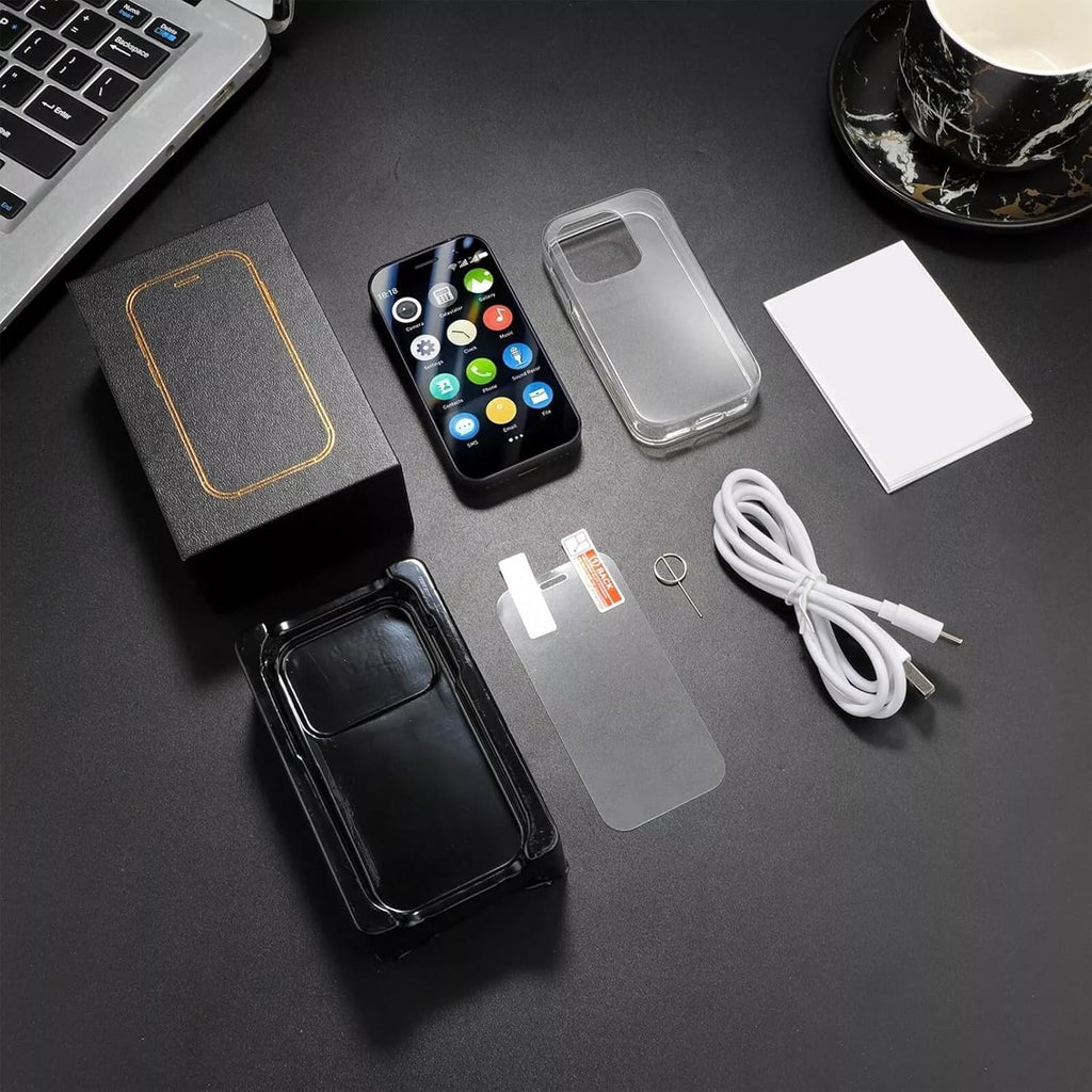 Mini Téléphone Débloqué Le plus petit monde 3.0en HD écran tactile Mini Smartphone Android 8.1Comp