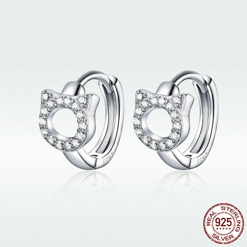 Boucles d'oreilles en argent sterling S925 Tendance de la mode