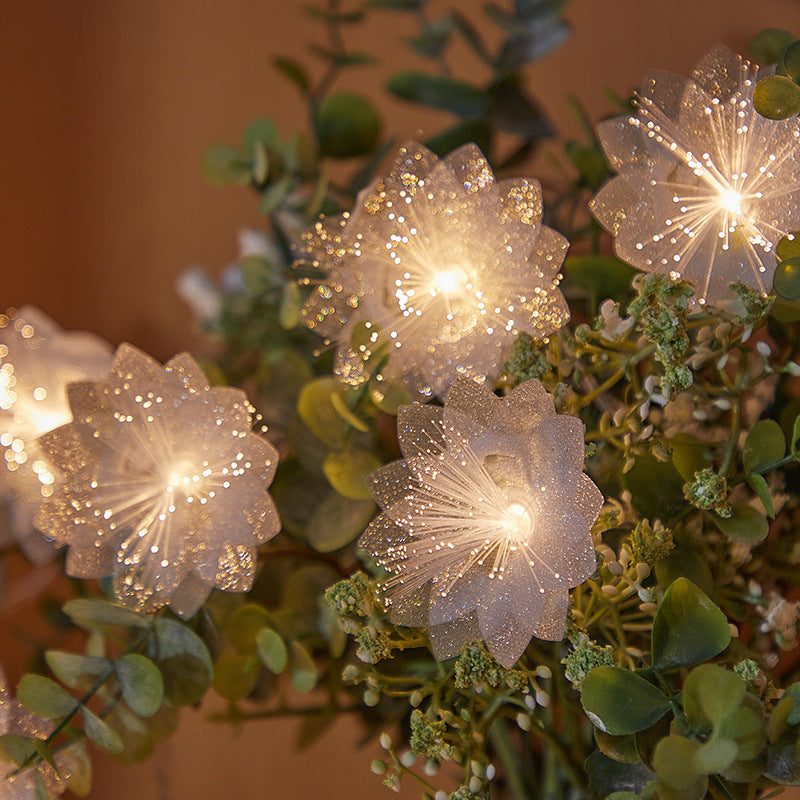LED optique fibre fleur de lumière chaîne éclair lumière mariage