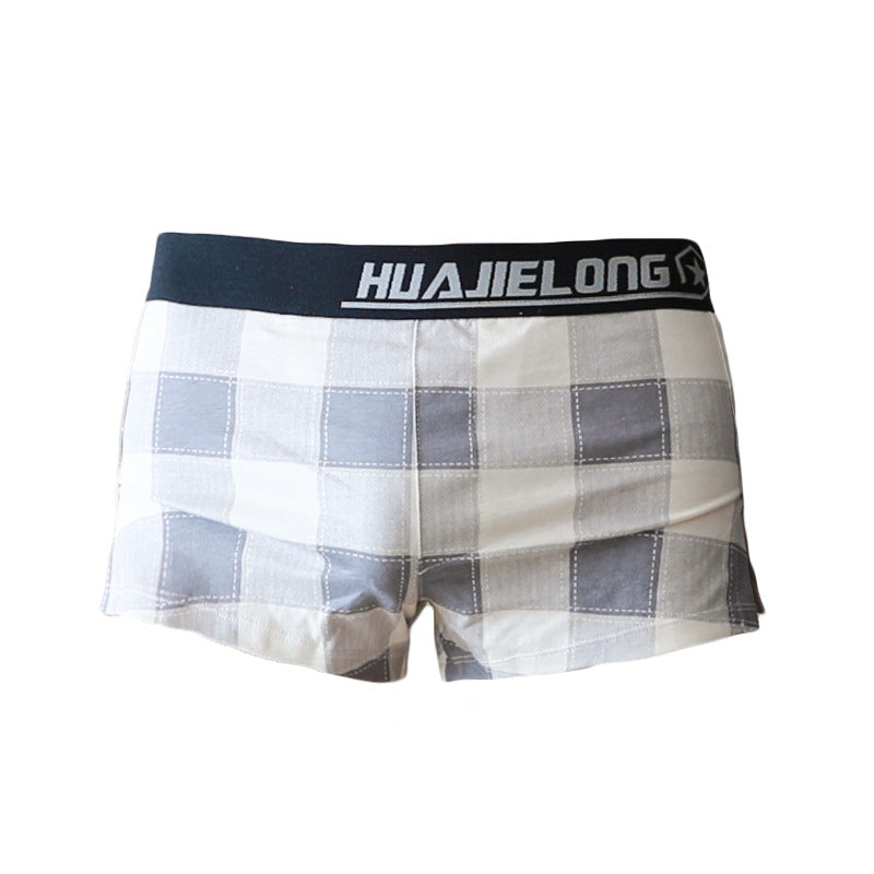 Sous-vêtements pour hommes Mid-waist Four-corner Boxer Sous-vêtements Respirant Coton Plus Taille