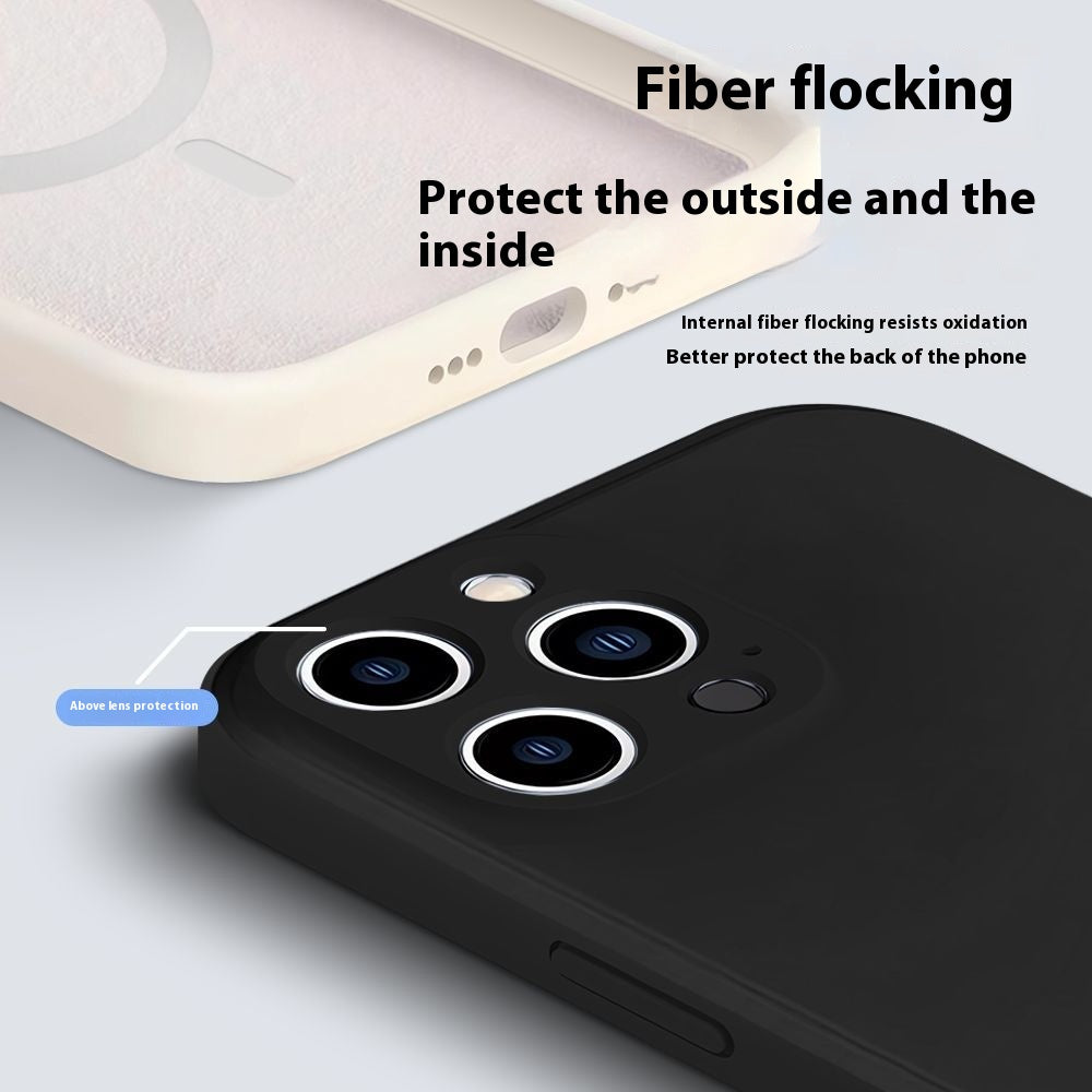 Boîtier de téléphone magnétique en silicone liquide
