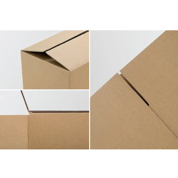 100 Boîtes en papier ondulé 4x4x4' - 10X10X10cm - Jaune