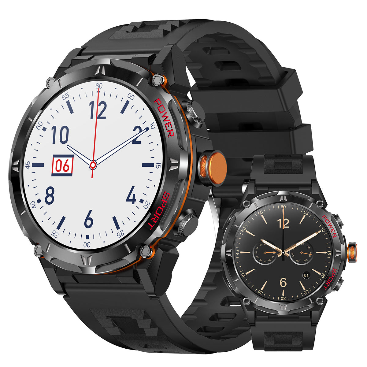 Y18 Smart Watch Surveillance de la pression d'altitude GPS à l'oxygène du sang de 143 pouces