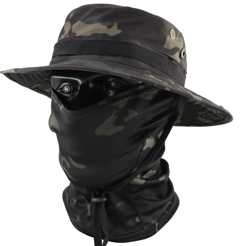 Protection solaire extérieure multifonctionnelle Chapeau de pêche respirant à bord rond