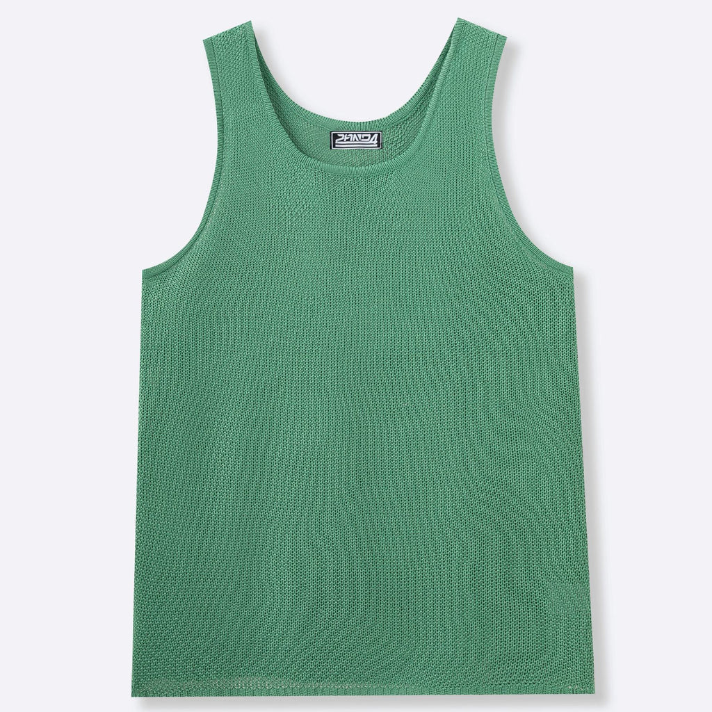 American Vintage Plus Taille Occasion Knit Hollow Out Tank Tops Pour Hommes Summer Fitness Direct F