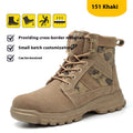 Bottes de combat de protection extérieure Bouclier d'attaque d'orteils en acier et bottes de sécurité anti-tabac Wea