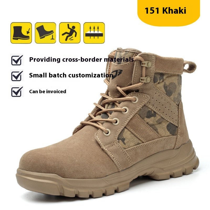 Bottes de combat de protection extérieure Bouclier d'attaque d'orteils en acier et bottes de sécurité anti-tabac Wea