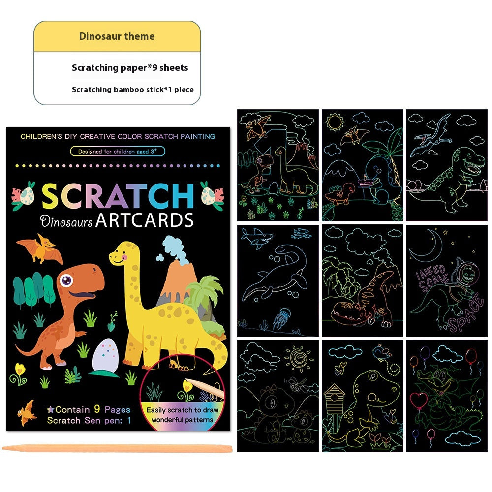 Diy Graffiti Supplies Suit Colorful Scraping Paper