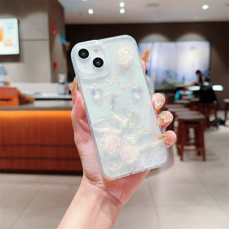 Étui téléphonique japonais et coréen Love Rose
