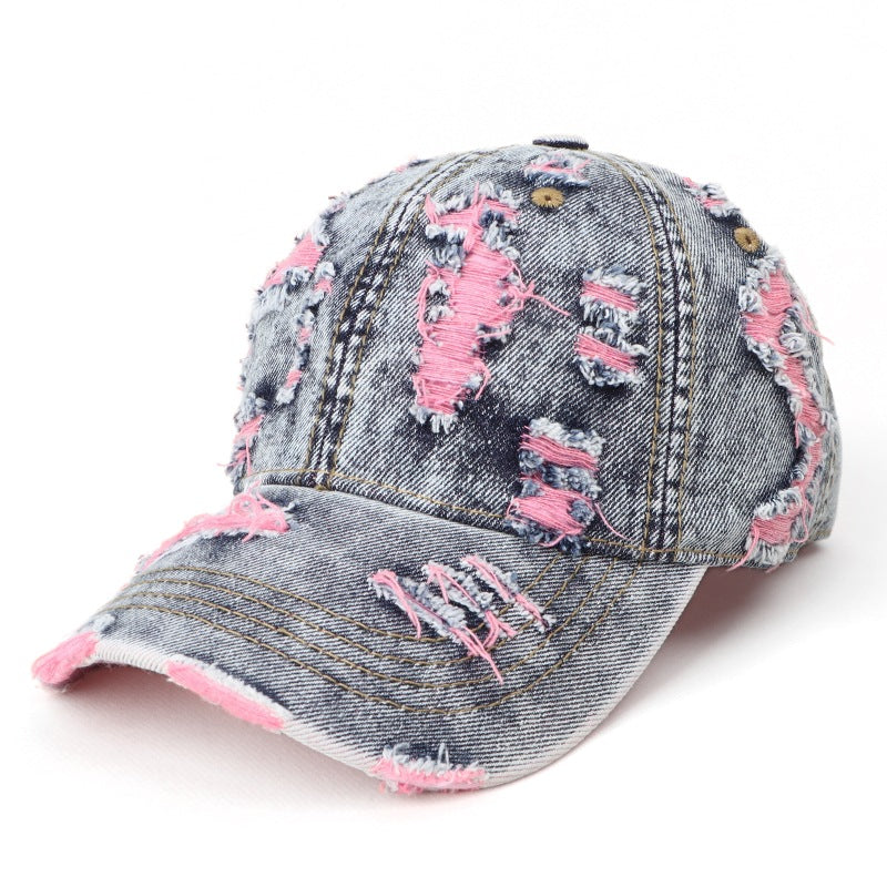 Hommes et femmes Matching Colorful Beveled Trou réglable Courbé Brim Trendy Baseball Ca