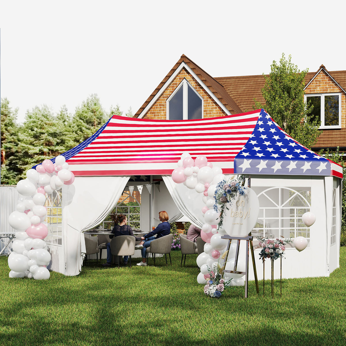 22.3 x 16.4 ft Heavy-Duty Party Tent
