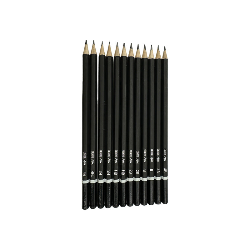 MOQ100 Pcs Sketching and Writing Ensemble de crayons de dessin de charbon