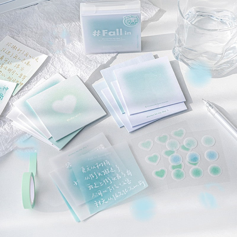 Cheek Blue Cheek Purple Ink Gradient Sulfate Paper Box Notepad