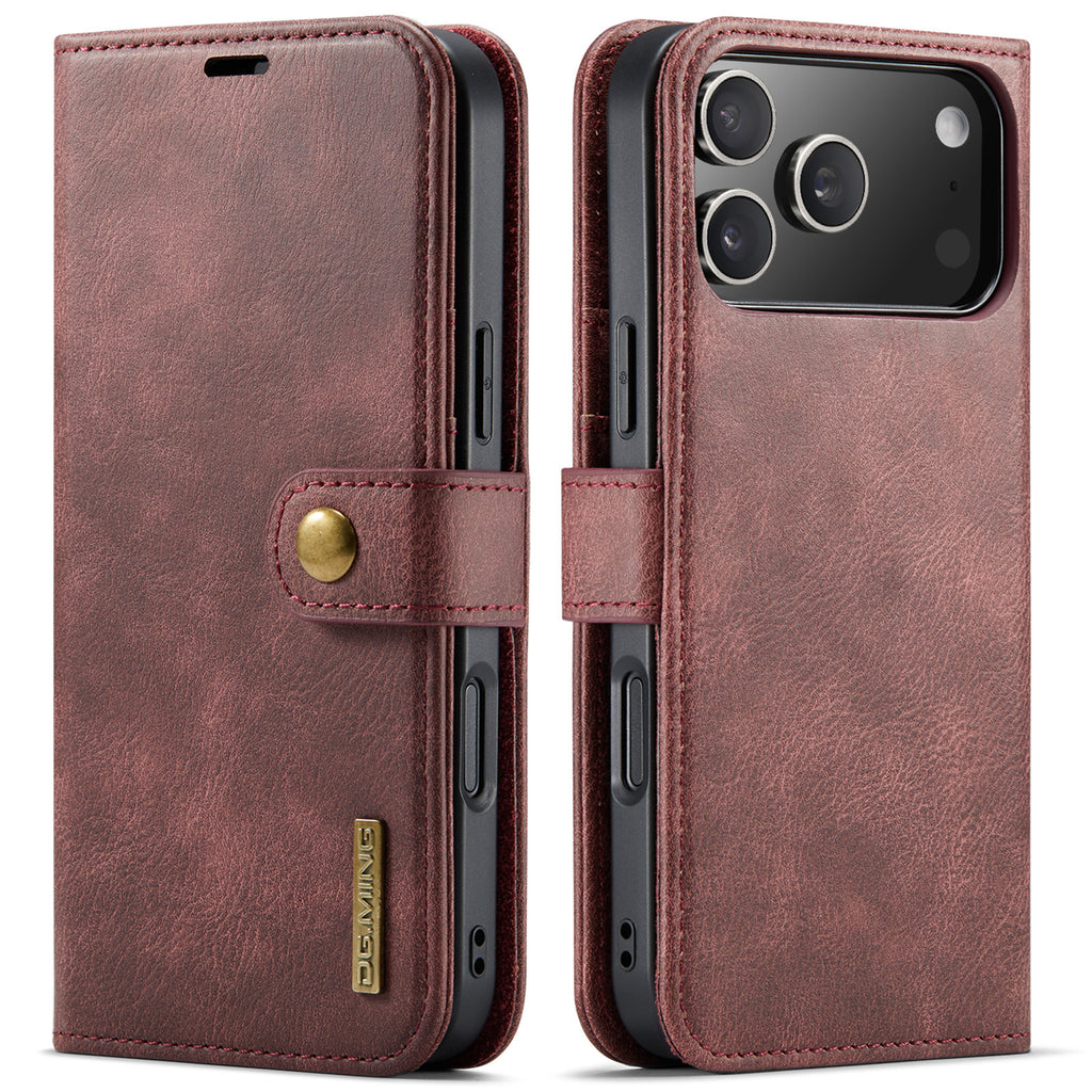 Flip-style carte fente Magnetic-clip Double usage en cuir synthétique cas de téléphone