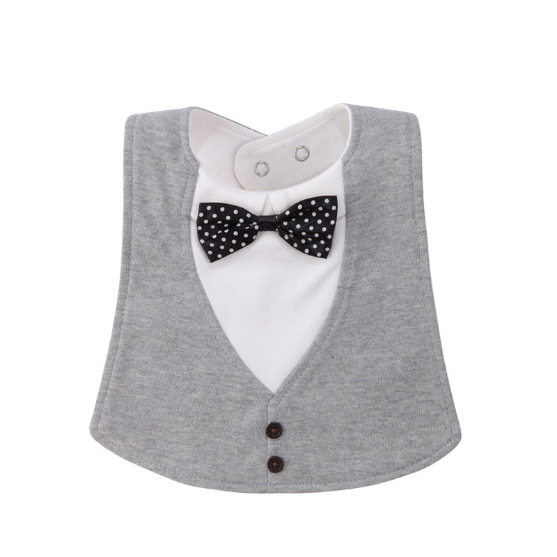 Bébé réglable en trois dimensions Bow Tie quatre couches Serviette étanche Salive