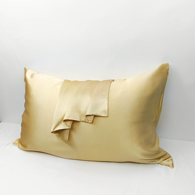 Coussin en soie à double face polyvalent de couleur unie
