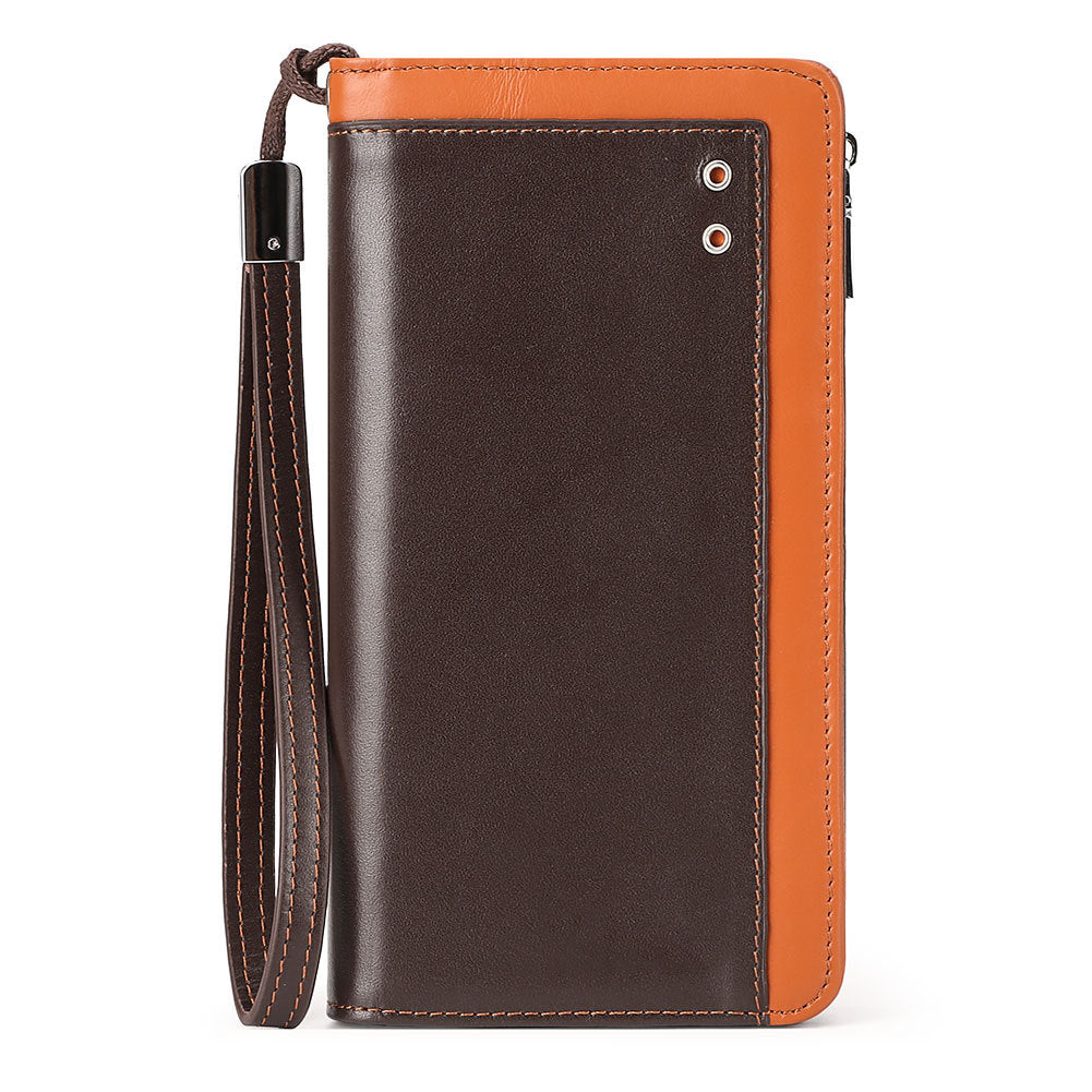 Full-grain leather retro wallet