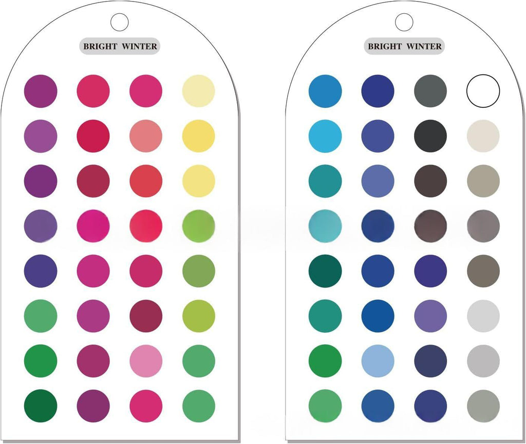 Palette couleur acrylique et carte d'analyse de couleur