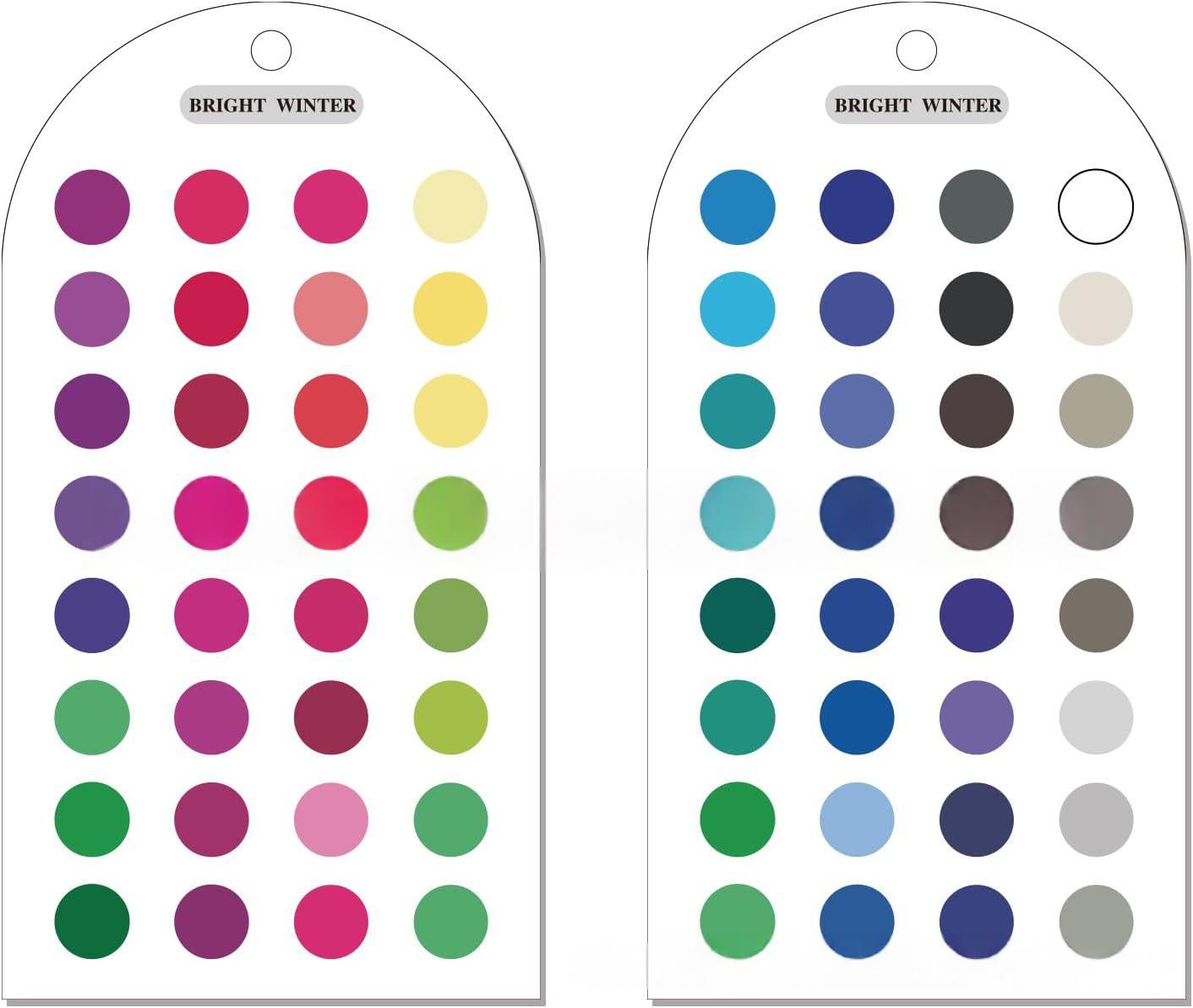 Palette couleur acrylique et carte d'analyse de couleur