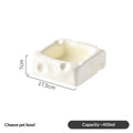 Créative en forme de fromage en céramique Bol mignon Cat Food Dish