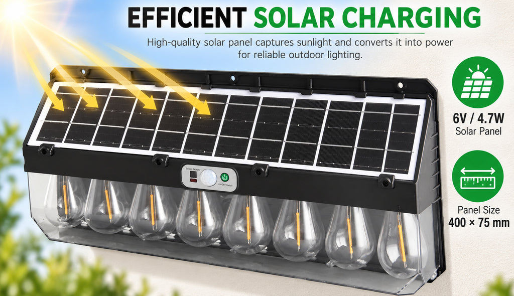 Solar Powered Rechargeable Motion Sensor LED lampe de travail 4800mAh pour auto W7116 8 4 heures