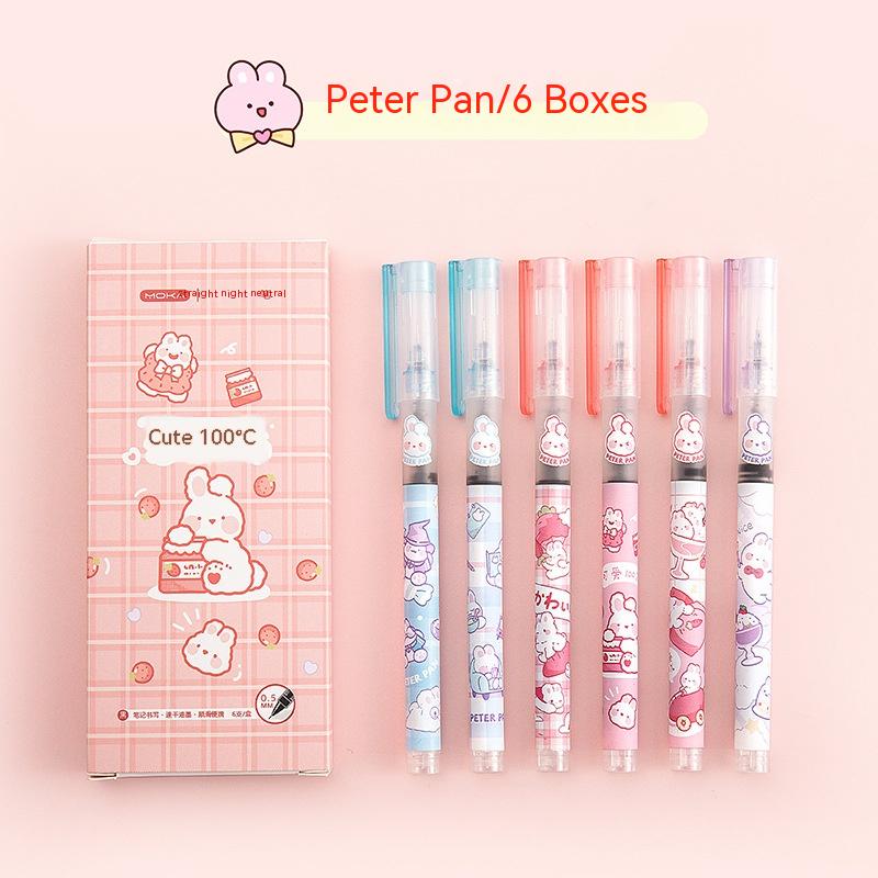 Stylo à gel à séchage rapide en boîte de dessin animé droit-liquide