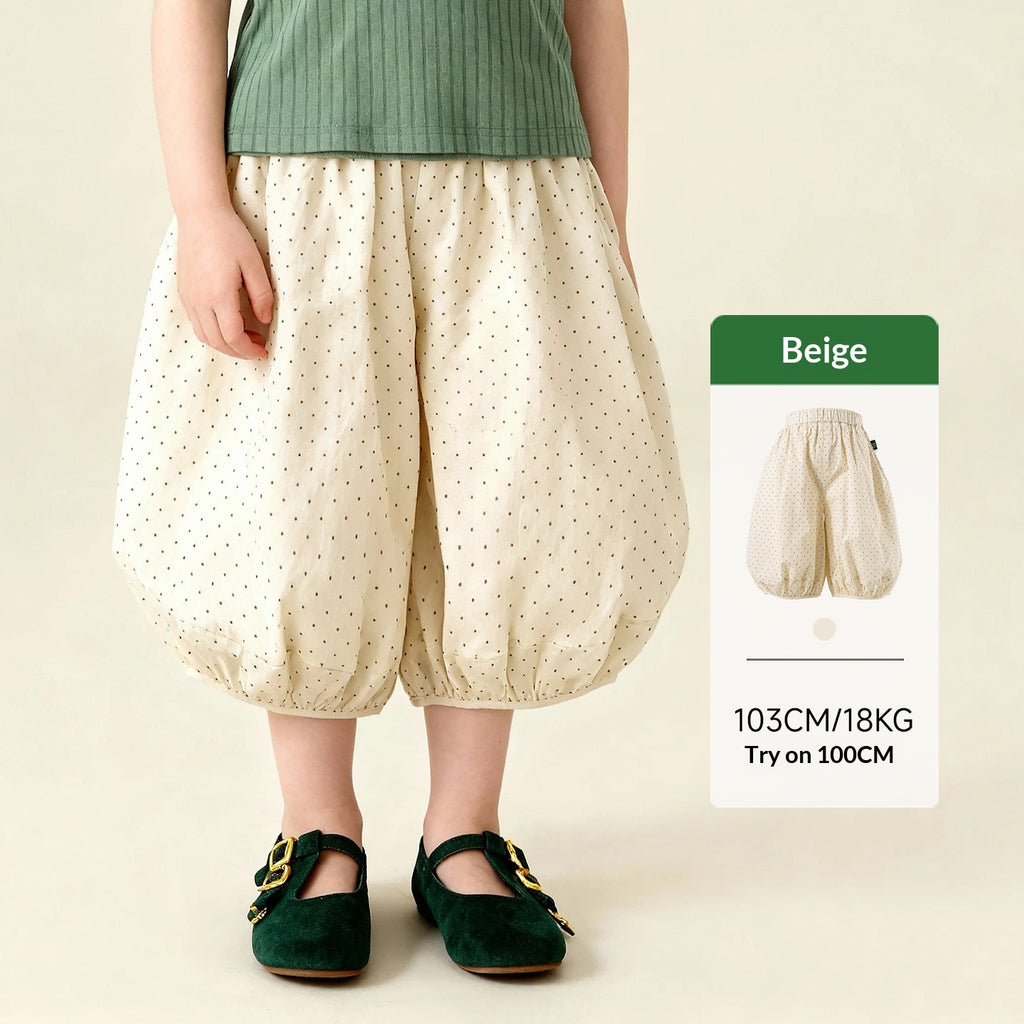Striped Polka-dot Solide-couleur enroulé Casual Bloomers tous les jours