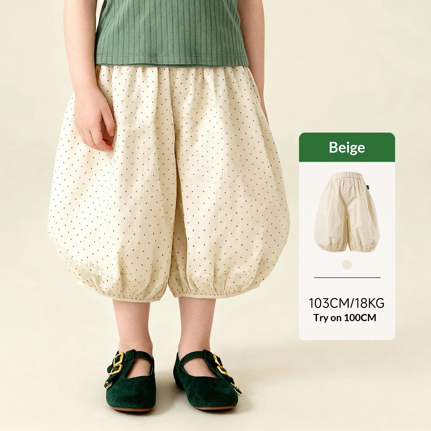 Striped Polka-dot Solide-couleur enroulé Casual Bloomers tous les jours