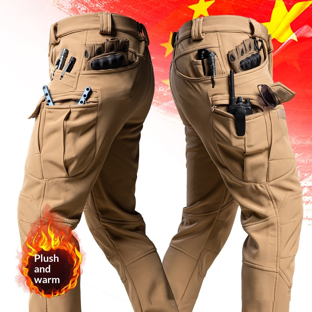 IX7 Instructeur tactique Pantalon de fret pour hommes en coque souple extérieure